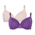 thumbnail image 1 of Gorgeous - Sujetador T-Shirt para Mujer - Pack de 2 (Morado), 1 of 5