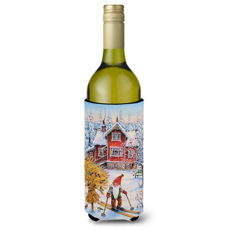 

Carolines Treasures ACG0034LITERK Christmas Gnome Skiing Wine Bottle Hugger Wine Bottle multicolor