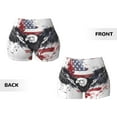 thumbnail image 6 of Yiaed American Flag Eagle Art Print Women's Athletic Shorts Running Shorts Sporty Short High Waisted Elastic Workout Shorts for Yoga Gym Running & Sports -Medium, 6 of 8
