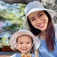 thumbnail image 2 of JAN & JUL Baby Girl Sun-Hat Adjustable Size with Strap, 50+UPF Cotton (S: 0-6 months, Dots), 2 of 7