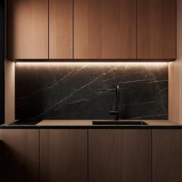 panel de pvc marmol negro 122 x 60