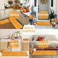thumbnail image 6 of Fall Kitchen Rugs and Mats Set of 2, Fall Decorations for Home Non Slip Backing Holiday Kitchen Rug Autumn Decor Orange Kitchen Floor Mat 17"X47"+17"X30", 6 of 6