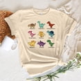 thumbnail image 3 of Camiseta de dinosaurio para mujer, camiseta deportiva con estampado combinado, ropa de anime harajuku de los años 2000 para mujer, 3 of 5