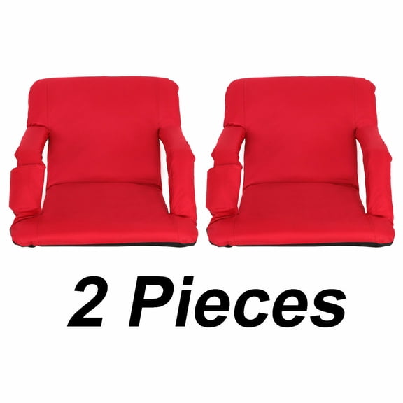 SLSRFD 2 PCS Wide Stadium Seats Chairs for Bleachers Benches Folding Outdoor Reclining