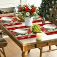 thumbnail image 3 of Luckky Watercolor Poinsettia Red Christmas Placemats Set of 4, 12x18 Inch Seasonal Winter Christmas Table Mats for Party Kitchen Dining Decoration (D), 3 of 7