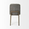 thumbnail image 4 of David Gray Fabric Wrapped Medium Brown Wood Base Dining Chair (Set of 2), 4 of 7