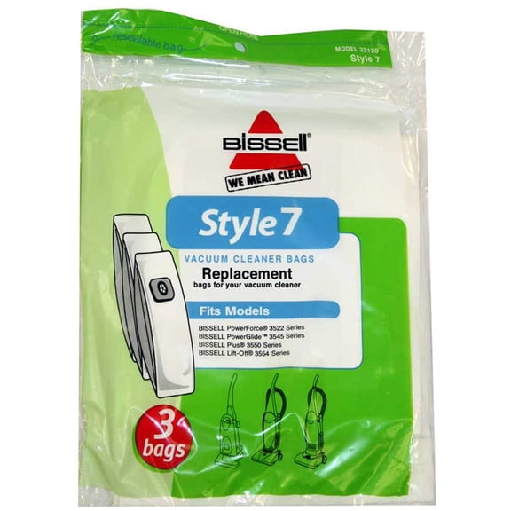 Bissell Vacuum Cleaner Bags Genuine Style 7 3 Bags in A Pack Vacuum Cleaner Bags (1 Pack of 3, Model Number: 32120