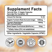 Turmeric Curcumin Capsules,1500mg with Black Pepper High Absorption,Joint Support Herbal Supplement
