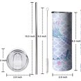 thumbnail image 6 of Mermaid Tumbler 20 oz Travel Coffee Mug Galaxy Mermaid Skinny Tumblers with Lid and Straw Stainless Steel Insulated Coffee Cups Gift for Mermaid Lover, 6 of 6