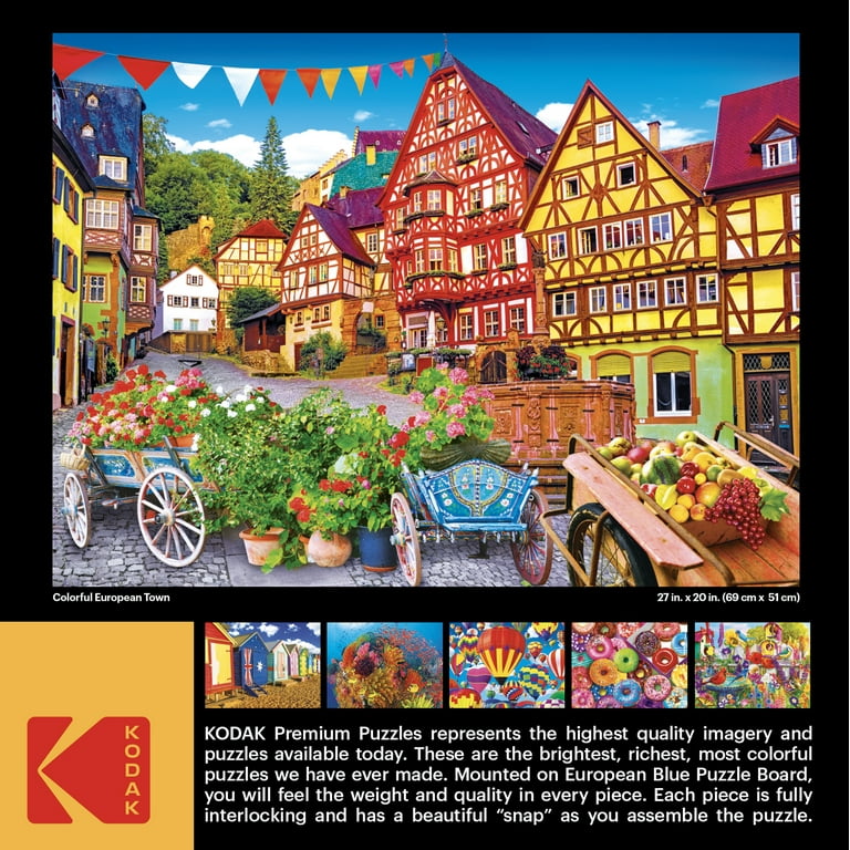 Cra-Z-Art Kodak 1000-Piece Colorful European Town Adult Jigsaw