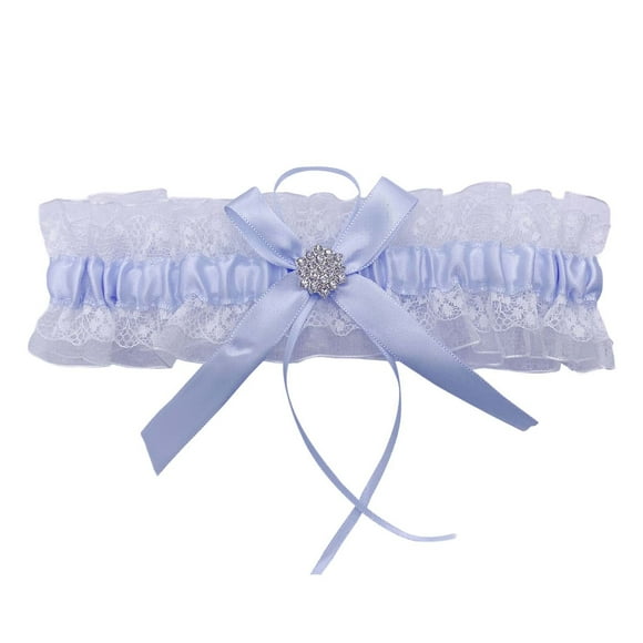 TINZ The Bride's Wedding Garter With Lace Rhinestone Leg Loops Garter Suspenders Garden Belt Leather