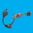thumbnail image 2 of Renovators Supply Black Wrought Iron Wall Hook Decorative Floral Birdcage Style 9" Tall Double Hooks for Coat, Robe or Hat Holder Hanger Wall Mount Hooks w/Screws, 2 of 9