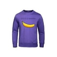 thumbnail image 1 of Bellella Chandail à Manches Longues pour Hommes, Col Rond, Haut Décontracté en Molleton, Chandails pour Hommes, Violet, P, 1 of 2