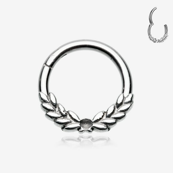 BM25 Laurel Wreath Seamless Clicker Hoop Ring