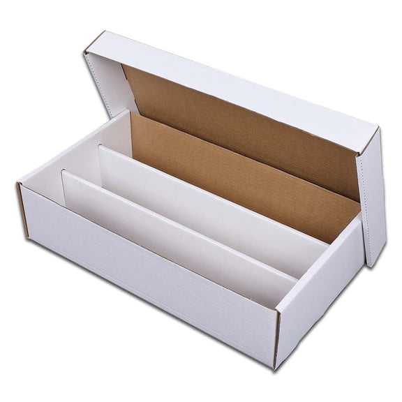 PIT66 3000 Count Corrugated Cardboard Baseball Trading Card Coin Slabs Storage Box New