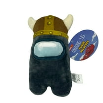 Among Us Toikido 7-inch Black With Viking Hat Imposter Plush Series 2