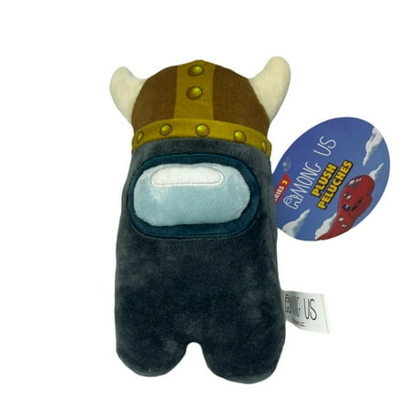 Among Us Toikido 7-inch Black With Viking Hat Imposter Plush Series 2