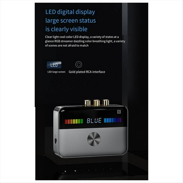 Adaptador Bluetooth NFC 5.3 Receptor Bluetooth Audio Computadora Transmisor Coaxial Hifi Universal