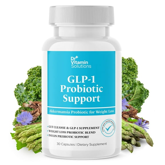 DR VITAMIN SOLUTIONS Probiotic   Prebiotic Capsules with GLP-1 Support, 30 Ct