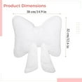 thumbnail image 2 of Bow Pillow,Bowknot Throw Pillow,Soft Plush Pillow,Decorative Pillows,Bow Shaped Pillow for Sofa Backrest Bed Couch Home Decor,1 Pc White,38*32cm (14.9*12.6inch),Topboutique, 2 of 6