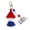 C, variant on USA Patriotic Tassel Keychain - Red White Blue Mini Cross/Heart Charm Set, Compact Size, Tassel Design for Bag Decor, 4th of July Gift & Daily Accessory