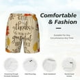 thumbnail image 5 of Sigee Thanksgiving With A Grateful Heart Print Mens Swim Trunks with Compression Liner Quick Dry Swim Stretch Beach Shorts with Pockets,S-3XL, 5 of 7