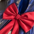 thumbnail image 4 of RXIRUCGD Robe à Manches Longues en Velours Style Cour pour Fille (Bleu Foncé, Taille:1 Ans), 4 of 9