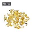thumbnail image 3 of Fold Over Crimp Cord Ends, 5mm End Cap Clasps for DIY Making (100Pack, Gold Tone), 3 of 6