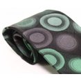 thumbnail image 2 of Van Heusen Men's Neck Tie Green One Geometric Circle Silk   Black One Size, 2 of 3