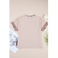 thumbnail image 6 of Stylish Leopard Patchwork Design Crew Neck Tee for Summer Outings - [ZhiHiMeRi] | (US 8-10)M, 6 of 12