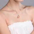 thumbnail image 5 of Gem Stone King 10K White Gold Peach Nano Morganite Pendant Necklace for Women (6.30 Cttw, Gemstone October Birthstone, Emerald Cut 14x10MM, with 18 inch Chain), 5 of 5