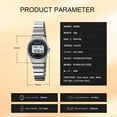 thumbnail image 4 of SKMEI Watches for Women Sport Digital Womens Watch Fashion Ladies Waterproof Stainless Steel Wristwatch with Alarm LED Back Light, 4 of 9