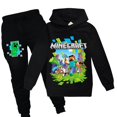 thumbnail image 1 of Minecraft Ensemble Survêtement Enfants Chandail à Capuchon Chandail en Molleton Hauts à Capuche + Pantalon de Jogging en Molleton Tenue Garçons Filles, 1 of 2