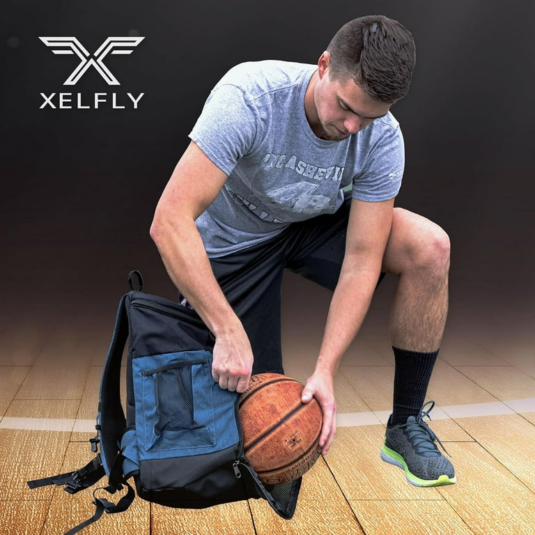 Xelfly Basketball Backpack with Ball Compartment – Sports