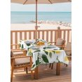 thumbnail image 2 of Outdoor Tablecloth with Umbrella Hole for Patio/Picnic/Party/Camping, Lemons Leaves Waterproof Table Cloth Rectangle Table Cover Washable, Summer Fruits Floral Botanical (54"x 80"), 2 of 8