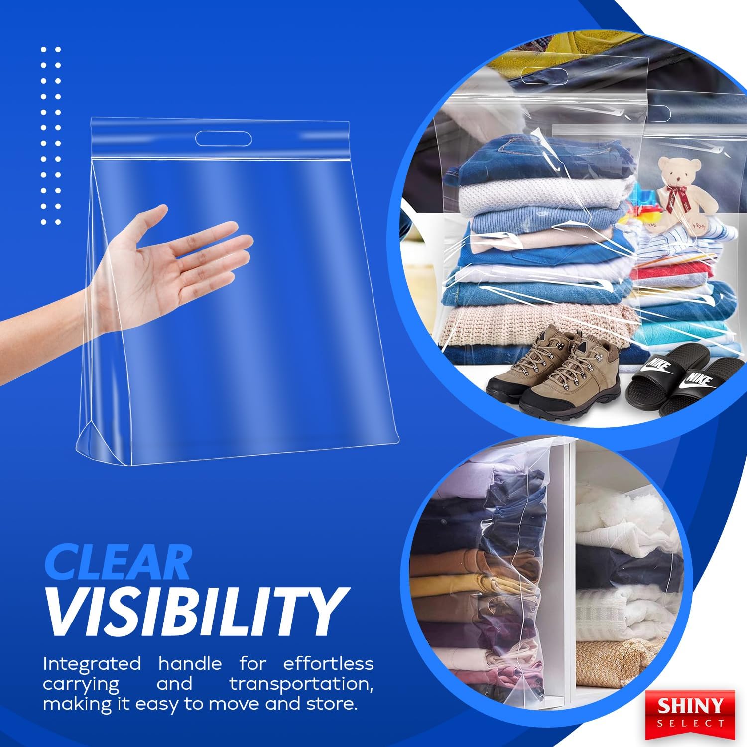 Shiny Select 10 Gallon Jumbo Storage Bags, 12 Pack photo 7