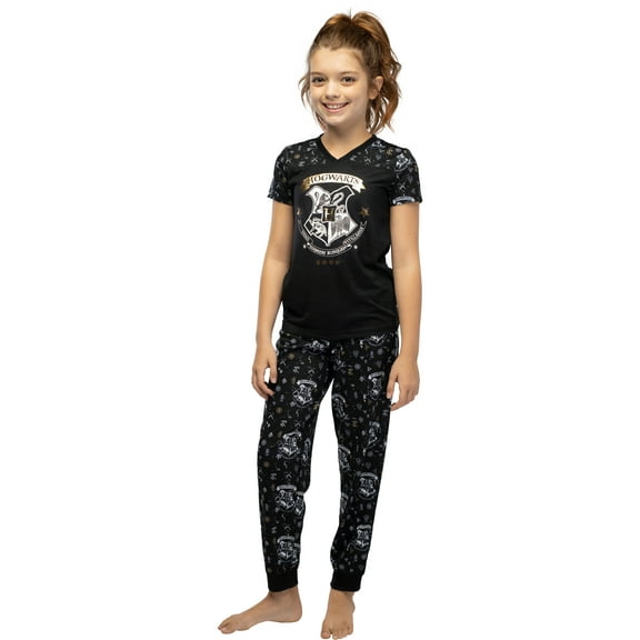Harry Potter Hermione Hogwarts Crest Athletic Jogger Pajama 2pc Set