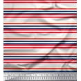 thumbnail image 1 of Soimoi Silk Fabric Horizontal Stripe Print Fabric by Yard 42 Inch Wide, 1 of 1