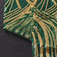 thumbnail image 6 of BalsaCircle 72x72 in Hunter Green Gold Wavy Embroidered Sequined Tulle Square Table Overlay Party Events Decorations Supplies, 6 of 8