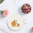 thumbnail image 4 of FMSHPON Orange Bicycle Set of 8 Round Coaster for Drinks, Absorbent Ceramic Stone Coasters Cup Mat with Cork Base for Home Kitchen Room Coffee Table Bar Decor, 4 of 6