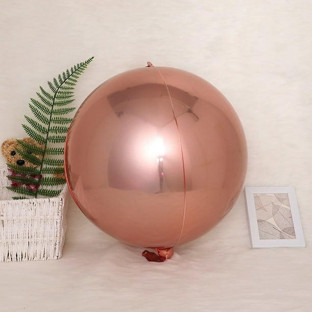 Globo de película de aluminio, globo redondo 4D, decoración para bodas, fiestas de cumpleaños, globo de papel de aluminio