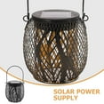 thumbnail image 2 of HEMOTON Solar Powered Hanging Lantern with Hollow Design for Outdoor Decoration 1 Set, 2 of 8