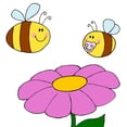 thumbnail image 2 of Mother Bee Flying with Wall Decal Mural by Wallmonkeys Vinyl Peel and Stick Graphic for Girls (18 in H x 17 in W), 2 of 4