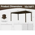 thumbnail image 2 of TOTAL Outdoor 10x16FT Louvered Pergola with Adjustable Steel Roof, Durable Aluminum Frame, Permanent Sun Shade with Drainage System for Backyard, Garden and Lawn, Brown, 2 of 7