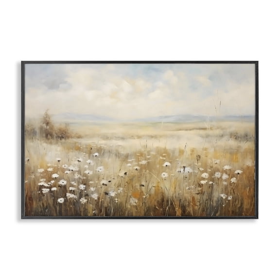 Stupell Industries Traditional Neutral Land Calmness Black Framed Giclee Art, 18 x 12, by Creative Studio