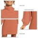 thumbnail image 1 of Vestido De Suéter Con Mangas Largas De Linterna, Vestido De Suéter De Punto Color Puro Raya Vertical Hasta La Rodilla Jersey Para El Trabajo Para Mujeres Para Ir De Compras, 1 of 6