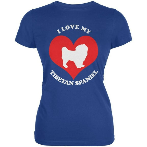Valentines I Love My Tibetan Spaniel Royal Juniors Soft T-Shirt - X-Large