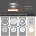 thumbnail image 5 of Lámpara de techo LED de 24 W, blanco frío 6500 K, panel redondo, moderna y delgada, ideal para sala de estar, baño, dormitorio, cocina y balcón, 27 x 5 cm., 5 of 5