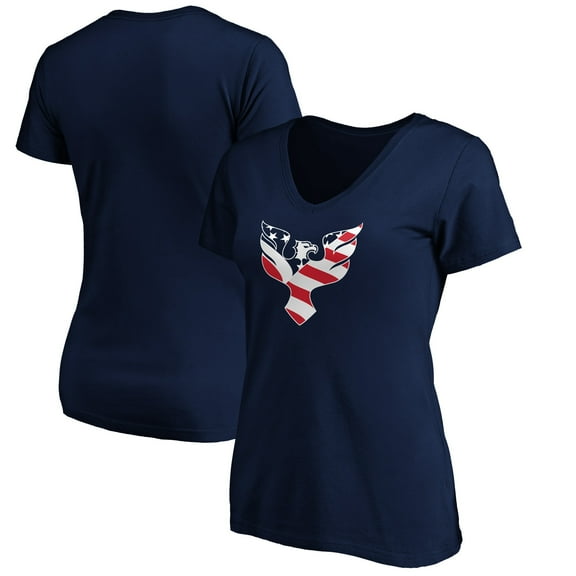 Women's Navy D.C. United Banner Wave V-Neck T-Shirt