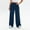 Navy, variant on Dasayo Green Womens Pants Elastic Waisted Basic Palazzo Wide Leg Casual Light Weight Pants Womens Sweat Pants L